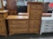 OAK CHESSER 9 DRAWER SEALLY 61X21.5X59IN (BACK RIGHT LEG WAS REPAIRED)