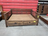 BROWN MAPLE KING DAYBED UNDER STORAGE BED UNMIXED