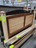 2 TONE WORMY MAPLE/WALNUT QUEEN BED NATURAL