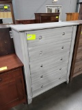 BROWN MAPLE CHEST OF DRAWERS 5 DRAWER 41X19X52IN
