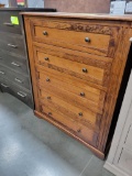 CHERRY CHEST OF DRAWERS 5 DRAWERS 41X19X49IN