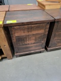 RUSTIC BROWN MAPLE NIGHT STAND 3 DRAWER 26X19.5X30.5IN