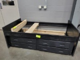 PINE TWIN TRUNDLE STORAGE BED W/2 DRAWERS BLACK