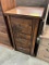 RUSTIC WOOD FILING CABINET 24X22X43IN