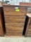 BROWN MAPLE 4 DRAWER FILE CABINET CUSTOM STAIN 32X22X57IN