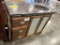 BARNWOOD VANITY W/ CONCRETE TOP NATURAL STAIN 43X22X34IN