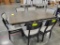 DINING TABLE W/ 6 UPHOLSTERED SIDE CHAIRS 59X36IN