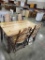 RUSTIC HICKORY DINING TABLE W/ 4 SIDE CHAIRS 36X 60