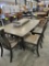 BROWN & WORMY MAPLE DINING TABLE W/ 4 SIDE CHAIRS * 2 ARM. 2 LEAVES MOCHA/ BELAIR 42X 72