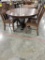 DINING TABLE W/ LEAF & 4 SIDE CHAIRS 66 X 48