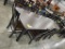 WHITE OAK DINING TABLE W/ 8 SIDE CHAIRS, 4 LEAVES SHADOW/ONYX 60X44