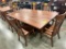 WALNUT KINGSPORT DINING TABLE W/ 2ARM CAHIRS AND 4 SIDE CHAIR