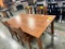 OAK TABLE W/ 3 SIDE CHAIRS, 1 ARM SEELY, 42 X 72 INCHES