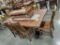 DINING TABLE W/ 6 SIDE CHAIRS, 4 LEAVES 72X42IN