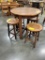 ROUND PUB TABLE W/ 4 STOOLS 36IN