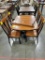 MAPLE/ELM DINING TABLE W/ 4 SIDE CHAIRS, 2 LEAVES 49X36IN