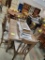 BROWN MAPLE DINING TABLE W/ 6 SIDE CHAIRS, 4 LEAVES CAPPUCCINO 42X66IN