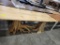 RED PINE LIVE EDGE TABLE ONLY W/ 2 TRUNK BASE 98X38IN