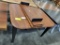 BROWN MAPLE/ELM DINING TABLE ONLY W/ 2 LEAVES ONYX/113MC 48X42IN