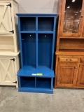 BLUE PAINTED PINE STORAGE CUBBY 32X24X66IN