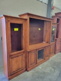 3PC ENTERTAINMENT CENTER 104X17X74IN