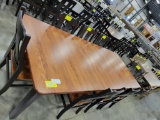 WHITE OAK/MAPLE DINING TABLE W/ 8 SIDE CHAIRS, 4 LEAVES MICHAELS/ONYX 60X44IN