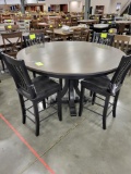 PUB TABLE W/ 4 BAR CHAIRS 60IN ROUND