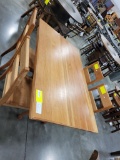 CHERRY DINING TABLE W/ 4 SIDE CHAIRS HIGH GLOSS POLY 36X60IN