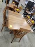 DINING TABLE W/ 6 SIDE CHAIRS 66X42IN