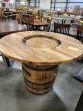 JACK DANIELS BARREL PUB TABLE ONLY 48IN ROUND - NO GLASS