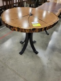 WHITE OAK LIVE EDGE ROUND PUB TABLE ONLY NATURAL 350 YO TREE, 39IN ROUND, 37IN TALL