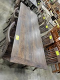 RUSTIC HICKORY DINING TABLE W/ 8 SIDE CHAIRS GUNSMOKE 36X96IN