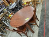 RUSTIC CHERRY DINING TABLE W/ 4 SIDE CHAIRS MICHAELS 42IN ROUND