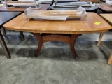 RUSTIC CHERRY DINING TABLE ONLY W/ 2 LEAVES NATURAL 42X66IN