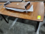 ELM/BROWN MAPLE DINING TABLE ONLY W/ 2 LEAVES MICHAELS/ONYX 42X66IN