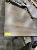 BROWN MAPLE TABLE ONLY OCS SMOKE 48X61IN METAL BASE