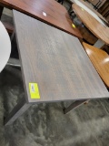 ROUGHSAWN OAK DINING TABLE ONLY ANTIQUE SHADOW 42X42IN