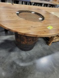 HICKORY JACK DANIELS BARREL PUB TABLE ONLY 56IN ROUND