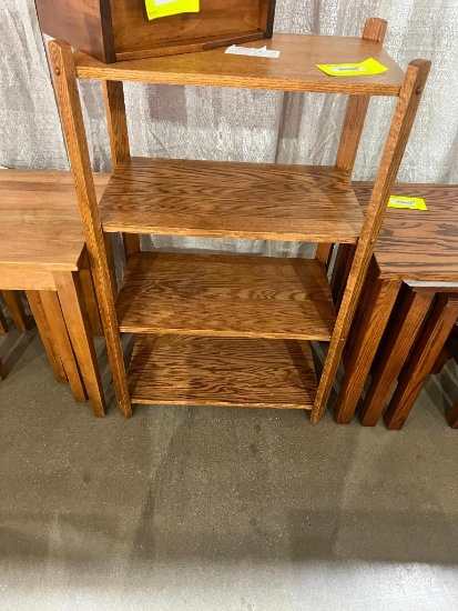 OAK 4 TIERED STAND 25X15X41 IN