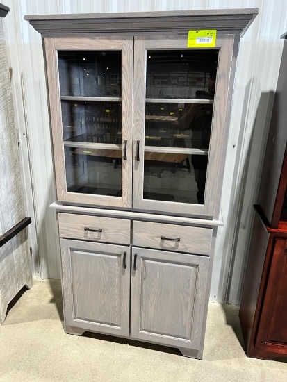 OAK HUTCH 38X20X74 IN