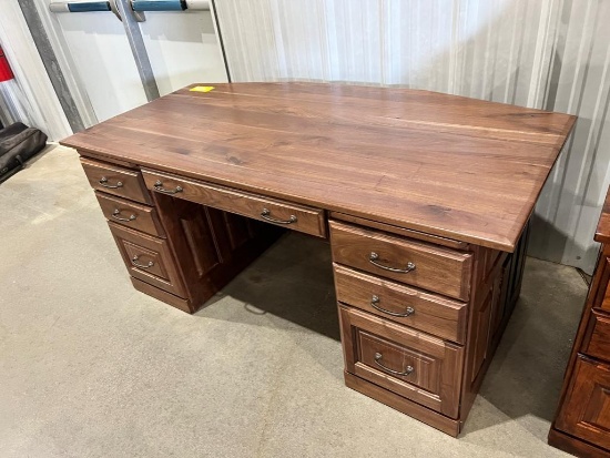 RUSTIC WALNUT DESK 69X36X30 IN