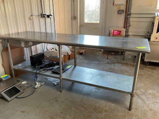 8 Ft Stainless Steel Table
