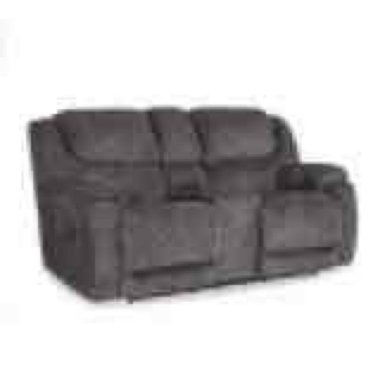 New Manual-Double Reclining Console Loveseat