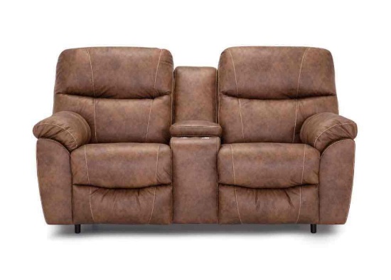 New Manual-Reclining Console Loveseat
