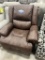DARK BROWN LEATHER POWER RECLINER