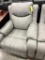 LIGHT GRAY LEATHER ROCKING RECLINER