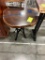 BLUE APOXY SLAB END TABLE