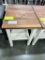 BR MAPLE/ HICKORY- MEDIUM COUNTRY WHITE TABLE 24X18X24