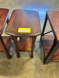 BROWN MAPLE SIDE TABLE 14X22X24IN
