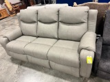 LEATHER GRAY RECLINING SOFA